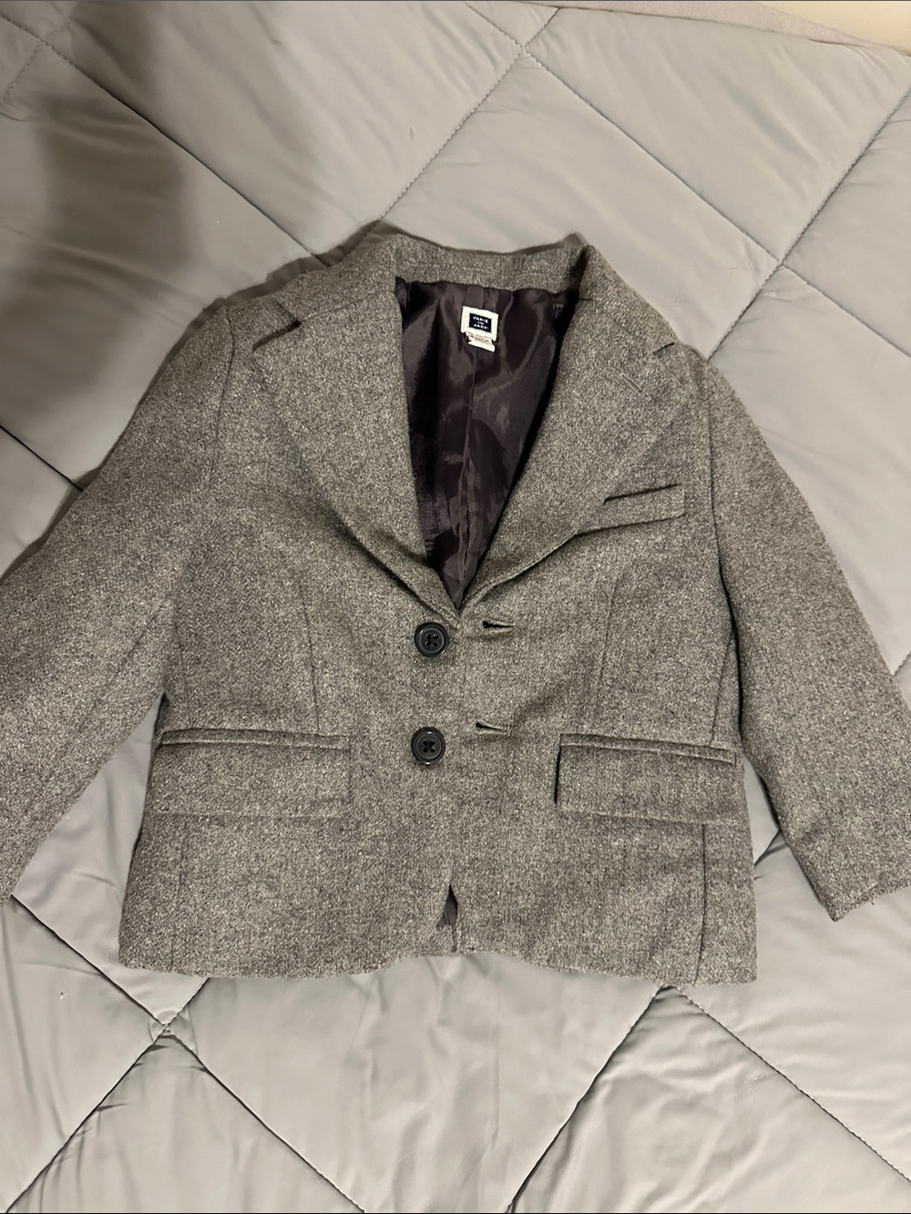 Janie and Jack Grey Kids Wool-Blend Blazer